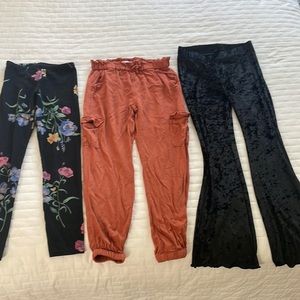 3 girls pants, all size M, one epic threads, one old navy, and one art class